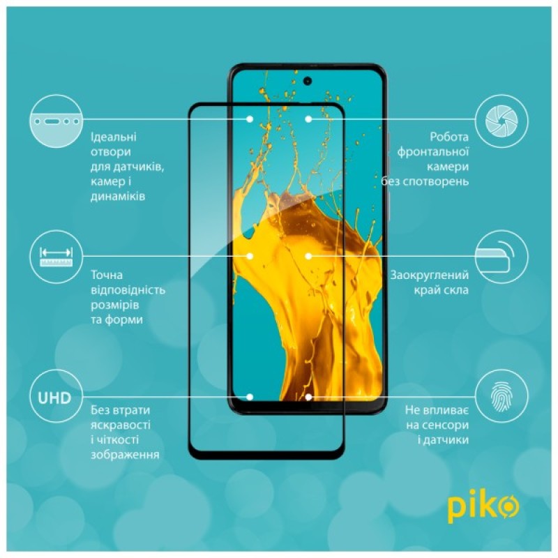 Скло захисне Piko Full Glue Moto G04 Black (1283126594281)