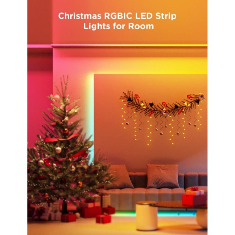 Світлодіодна стрічка Govee H100E LED Compatible extension of H61E1, 1.0m, RGBIC , WI-FI/Bluetooth, white (H100E0D1)