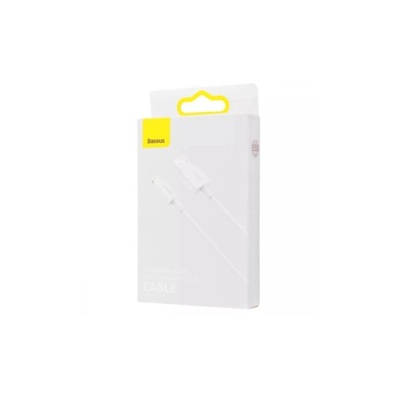 Дата кабель USB 2.0 AM to Lightning 1.5m Superior Fast Charging 2.4A white Baseus (CALYS-B02)