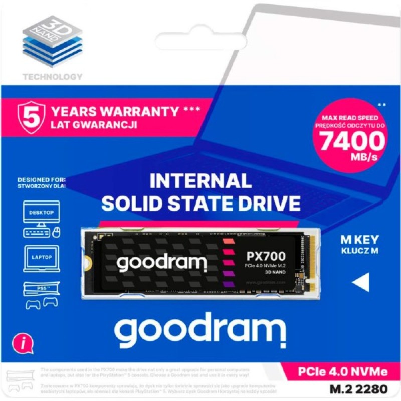 Накопичувач SSD M.2 2280 2TB Goodram (SSDPR-PX700-02T-80)