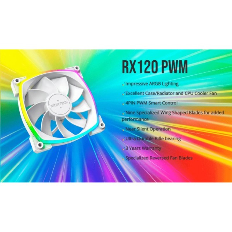 Кулер до корпусу MONTECH RX120 PWM (W31)
