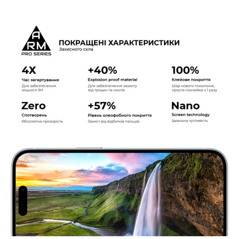 Скло захисне Armorstandart Pro Apple iPhone 15 with mesh (ARM87023)