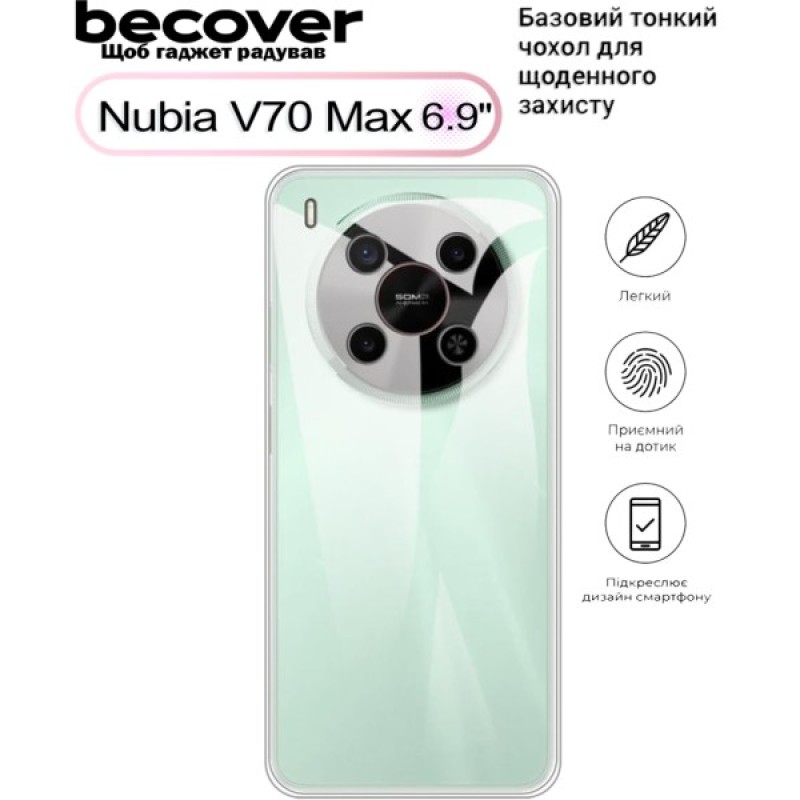 Чохол до мобільного телефона BeCover Nubia V70 Max Transparancy (713565)