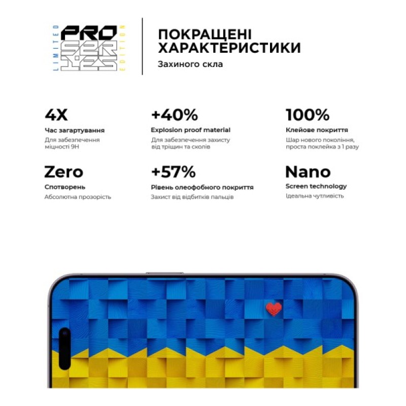 Скло захисне Armorstandart Pro 3D LE Apple iPhone 14 Pro Max Black (ARM65656)