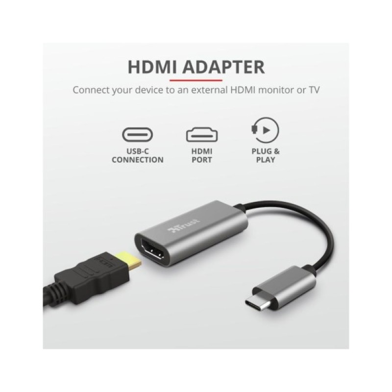 Перехідник Trust USB-C to HDMI Adapter (23774)