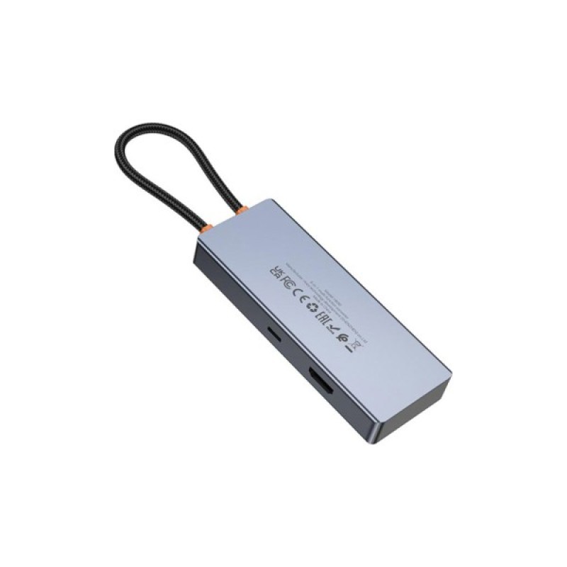 Концентратор HOCO USB-C to HDMI+PD+3xUSB3.0 HB50 Deep Space Gray (6942007647298)