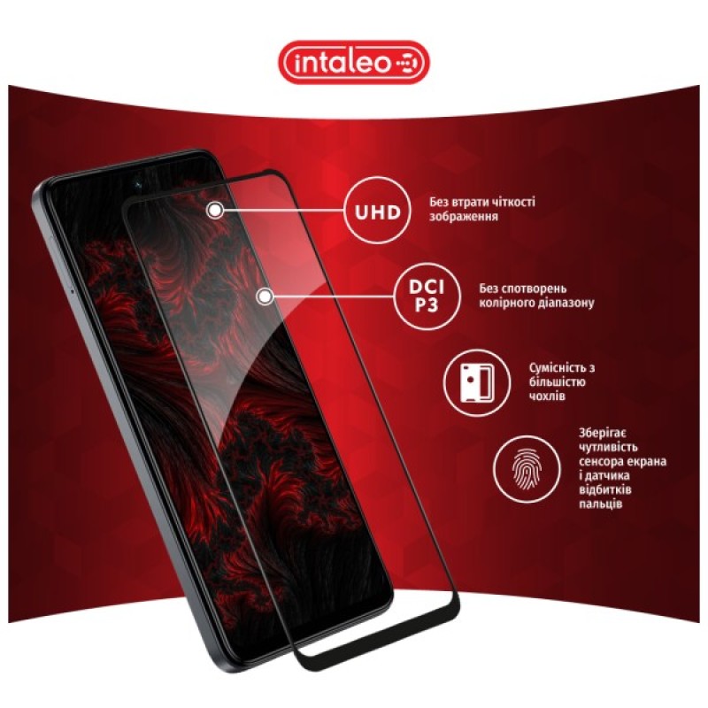 Скло захисне Intaleo Full Glue Tecno Spark 20 Black (1283126589003)