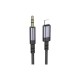 Кабель мультимедійний Lightning to 3.5mm M 1.0m BL24 metal grey BOROFONE (6941991118975)