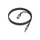 Кабель мультимедійний Lightning to 3.5mm M 1.0m BL24 metal grey BOROFONE (6941991118975)
