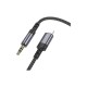 Кабель мультимедійний Lightning to 3.5mm M 1.0m BL24 metal grey BOROFONE (6941991118975)