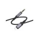 Кабель мультимедійний Lightning to 3.5mm M 1.0m BL24 metal grey BOROFONE (6941991118975)