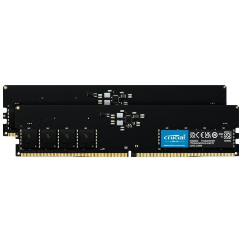 Модуль пам'яті для комп'ютера DDR5 64GB (2x32GB) 5600 MHz Micron (CT2K32G56C46U5)