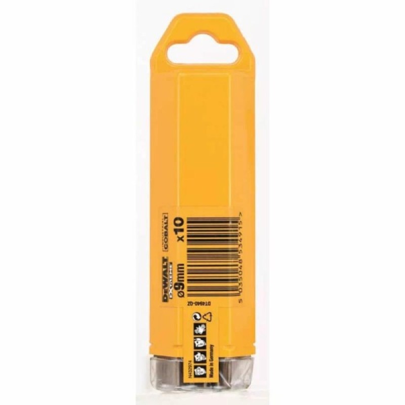 Свердло DeWALT EXTREME INDUSTRIAL COBALT HSS-CO, 9 х 125 х 78 мм, 10 шт (DT4940)