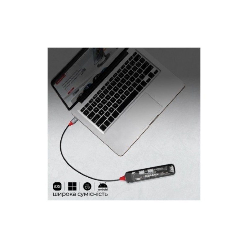 Концентратор Promate USB-C 7-in-1 Promate transhub-lite (transhub-lite)