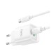 Зарядний пристрій HOCO C147A Charm 1xUSB-C PD20W + 1xUSB QC3.0 + cable USB-C to USB-C White (6942007630290)