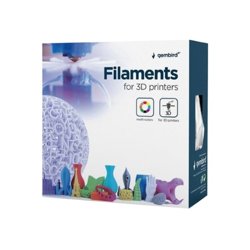 Пластик для 3D-принтера Gembird TPE, 1.75 мм, Black, 1kg (3DP-TPE1.75-01-BK)