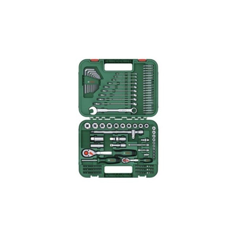 Набір інструментів Bosch 1/2", 1/4", 132шт, CrV (1.600.A02.Z9B)