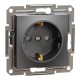 Розетка Schneider Electric ASFORA со штор. антрацит (EPH2900271)