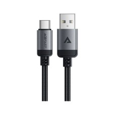 Дата кабель USB 2.0 AM to Type-C 1.2m 3.0A (18W) C20-04 aluminum alloy Black Acefast (6974316283782)