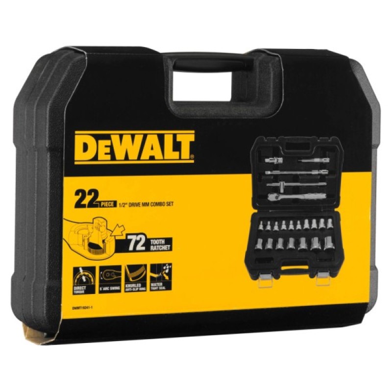 Набір головок DeWALT 1/2", 22 шт. (DWMT19241-1)