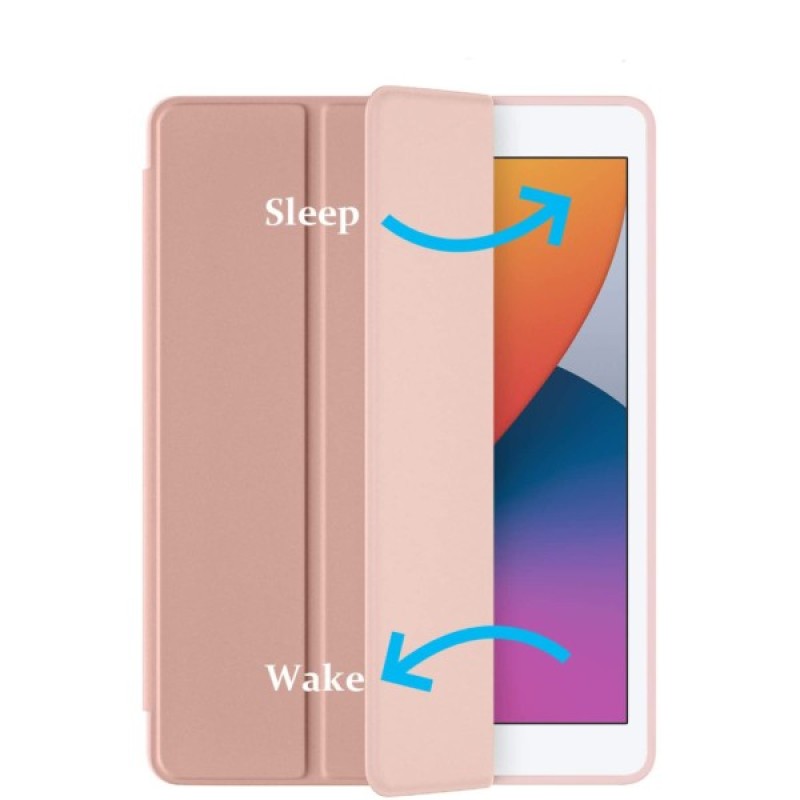 Чохол до планшета BeCover Tri Fold Soft TPU Silicone Apple iPad 10.2 2019/2020/2021 Rose Gold (706886)