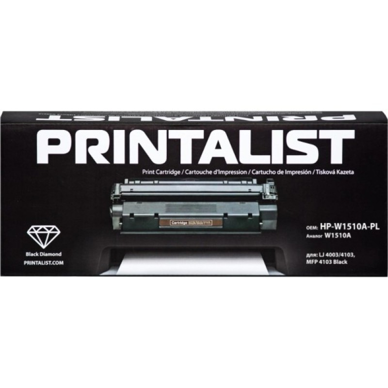 Тонер-картридж Printalist HP LJ 4003/4103, MFP 4103 Black / W1510A Black (HP-W1510A-PL)