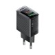 Зарядний пристрій Acefast 2xUSB 30W (USB-C+USB-A) Gan A98 Black (6974316283263)