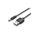 Кабель живлення USB to DC 3.5 1.0m 5V 2A PVC Black Vention (CEXBF)