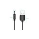 Кабель живлення USB to DC 3.5 1.0m 5V 2A PVC Black Vention (CEXBF)