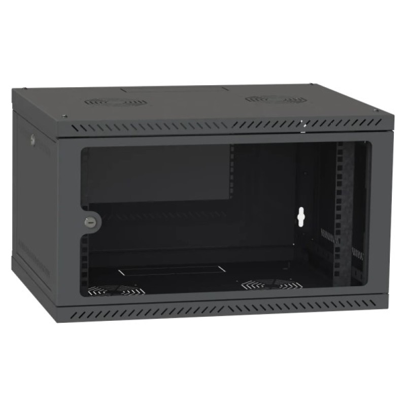 Шафа настінна Ipcom 4U, 600*350, RAL9005 (СН-4U-060х035-ДС-9005)