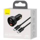Зарядний пристрій Baseus Superme Digital Display PPS Dual Quick Charger Car Charger black (TZCCZX-01)