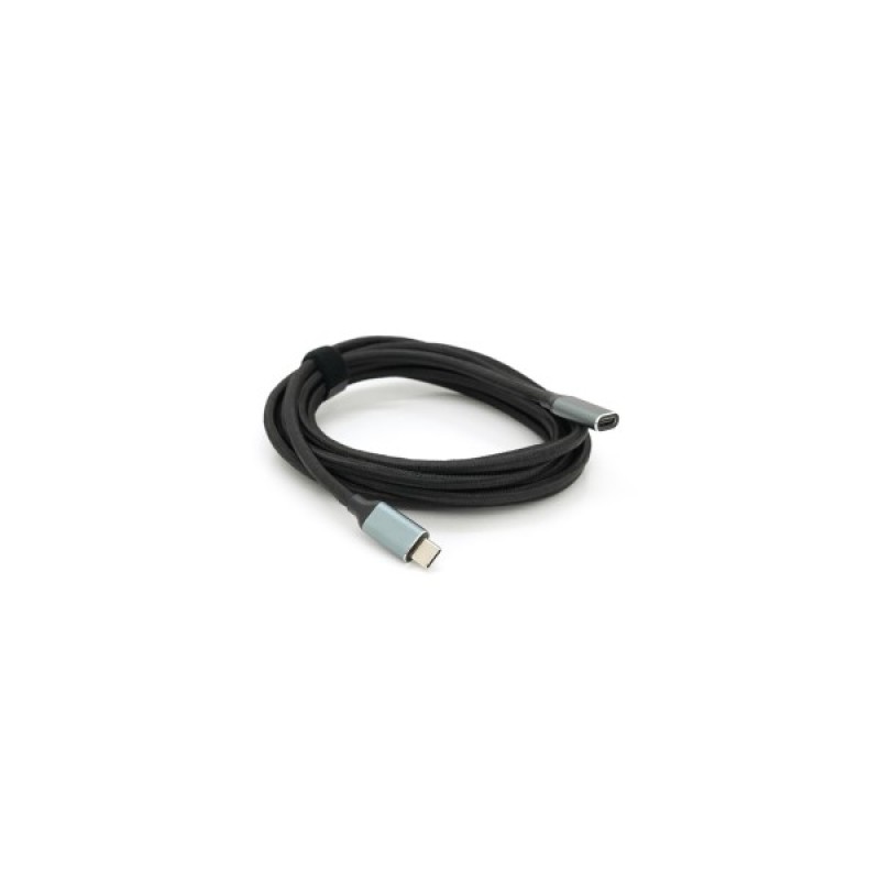 Дата кабель USB-C M/F 3.0m USB 3.2 Gen2 100W 10Gbps 4K60Hz black Voltronic (YT-TC-TC-EXB-3m)