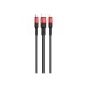 Дата кабель USB 2.0 AM to Lightning + Micro 5P + USB-C 1.0m Xpress one X26 black+red HOCO (6957531080282)