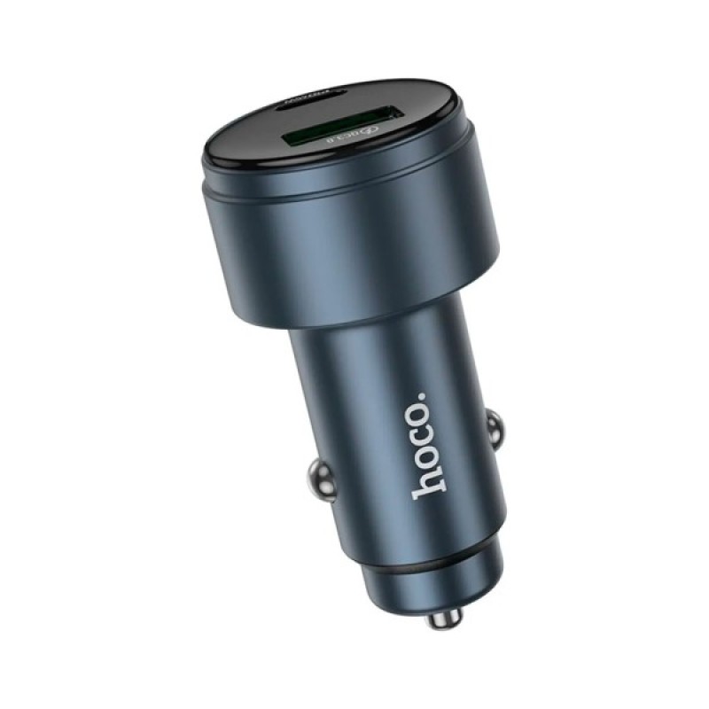 Зарядний пристрій HOCO HOCO Z57B Glorious 63W dual-port display USB-C PD45W + USB QC3.0 Metal Gray (6942007633161)