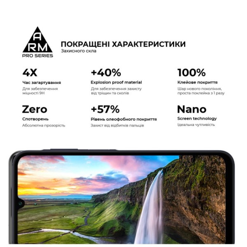 Скло захисне Armorstandart Pro Samsung A15 4G (A155) Black (ARM74659)