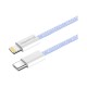 Дата кабель USB-C to Lightning 1.0m 27W purple ColorWay (CW-CBPDCL061-PU)