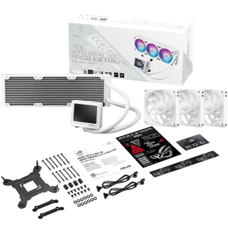 Система рідинного охолодження ASUS ROG-RYUJIN-III-360-ARGB-EXTREME-WHT (90RC0132-M0EAY0)