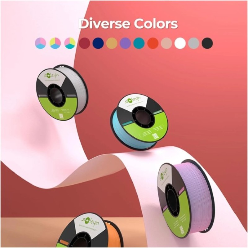 Пластик для 3D-принтера Creality Soleyin matte 1кг, 1.75мм, black (3301010513)