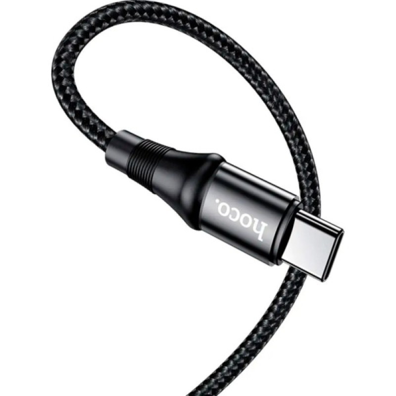 Дата кабель USB-C to USB-C 1.0m Exquisito 100W X50 black HOCO (6931474734259)