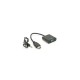 Перехідник HDMI M to VGA F + Audio 0.1m 4K/2K black Voltronic (YT-C-HDMI(M)/VGA(F)+AUX-B)