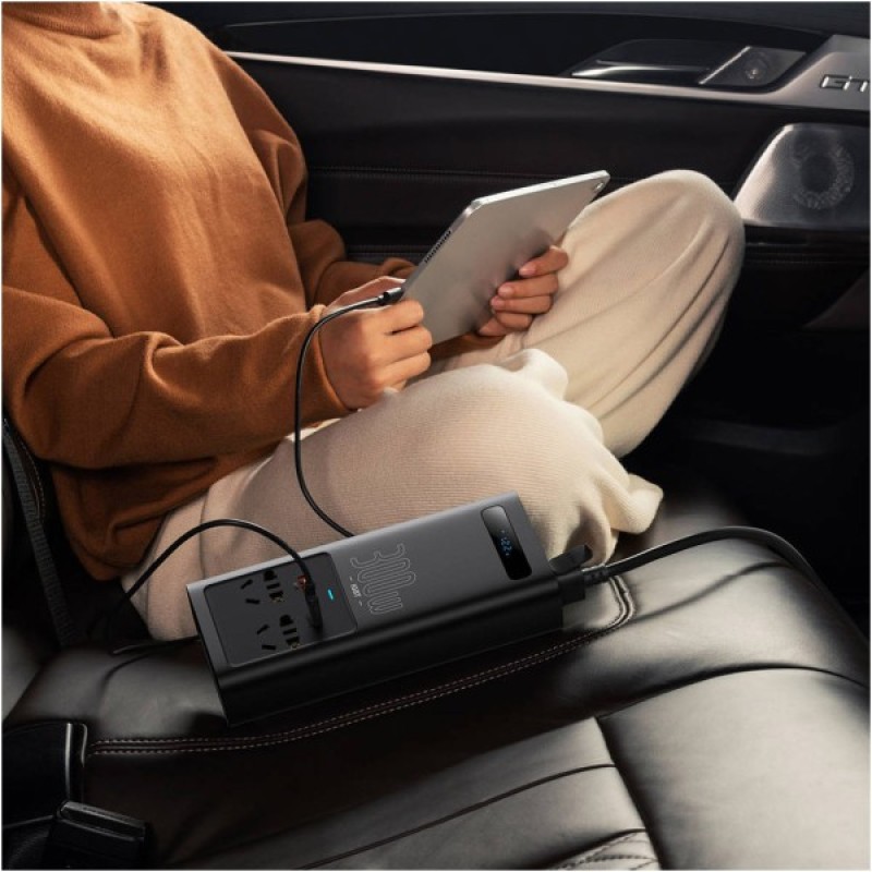 Автомобільний інвертор 12V/220V 500W IGBT Baseus In-car Inverter Baseus (CGNB010101)