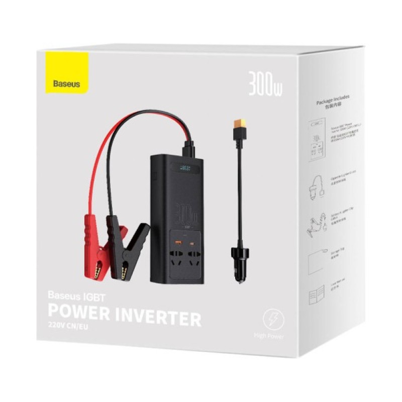 Автомобільний інвертор 12V/220V 500W IGBT Baseus In-car Inverter Baseus (CGNB010101)