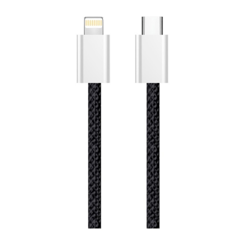 Дата кабель USB-C to Lightning 1.0m 27W black ColorWay (CW-CBPDCL061-BK)