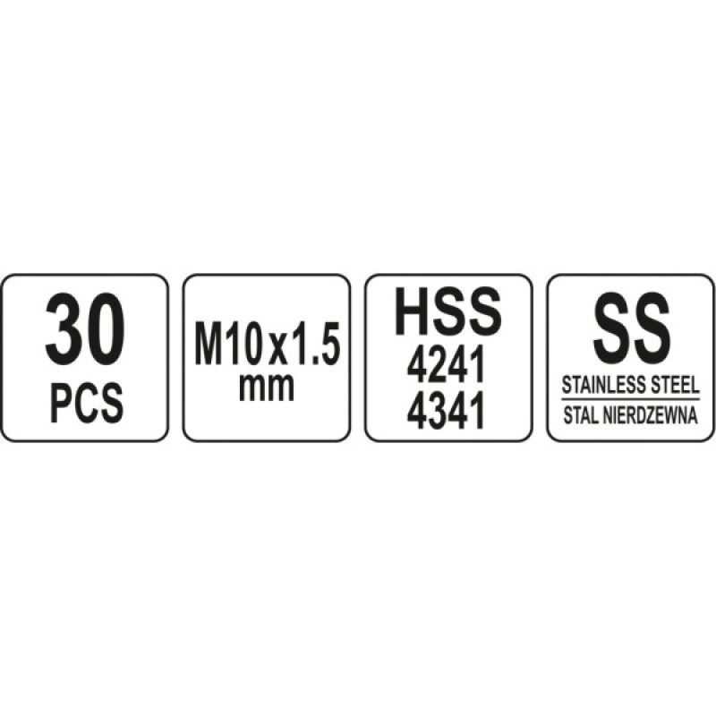 Набір інструментів Yato для ремонту різьби M10x1, 5 (YT-17634)
