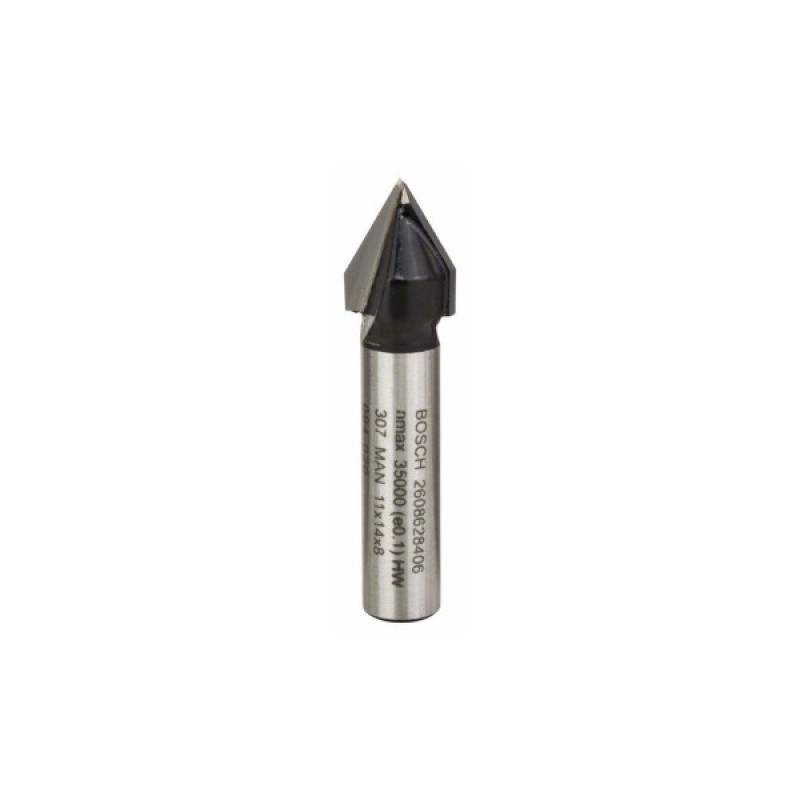 Фреза Bosch Professional пазова V-подібна V, Std, S8, D11, L14 60° (2.608.628.406)