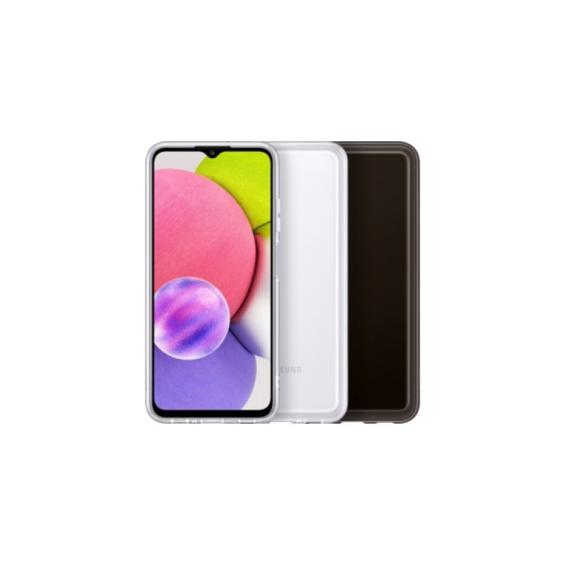 Чохол до мобільного телефона Samsung Soft Clear Cover Galaxy A03s (A037) Black (EF-QA037TBEGRU)