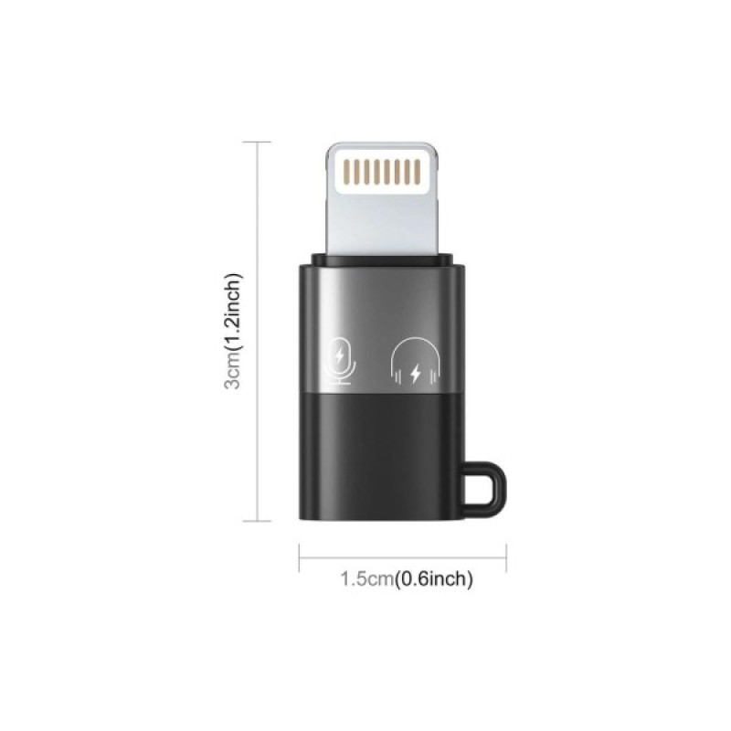 Перехідник USB-C F to Lightning M charger-audio XoKo (AC-029)