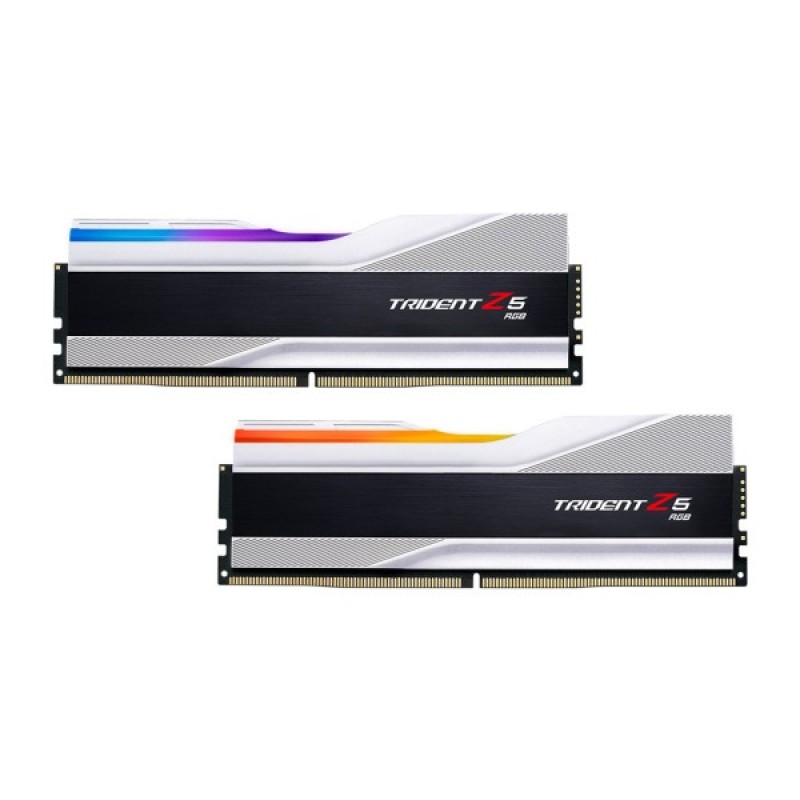 Модуль пам'яті для комп'ютера DDR5 32GB (2x16GB) 7600 MHz Trident Z5 RGB Silver G.Skill (F5-7600J3646G16GX2-TZ5RS)