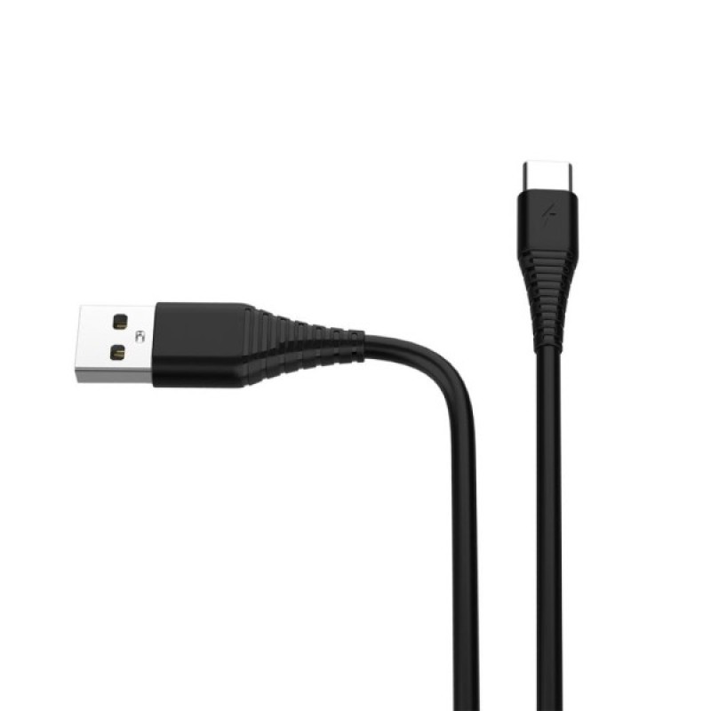 Дата кабель USB 2.0 AM to USB-C 1.0m black ColorWay (CW-CBUC026-BK)