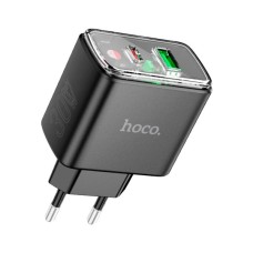 Зарядний пристрій HOCO CS42A Smart 1xUSB-C PD30W + 1xUSB QC3.0 Black (6942007620765)